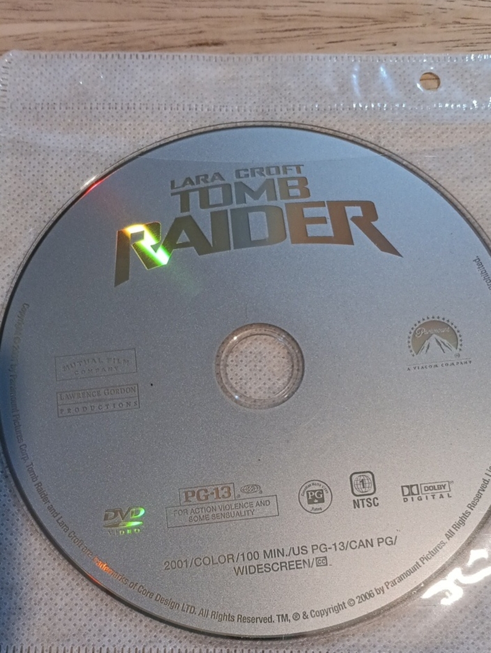 Lara Croft Tomb Raider DVD *NO CASE*